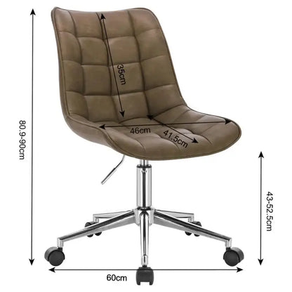 BukkitBow Bureaustoel - Ergonomisch Comfort - Verstelbaar met Wielen