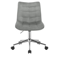 BukkitBow - Stoel / Bureaustoel - Verstelbaar met Wielen - Fluweel/Linnen/Synthetisch Leder - Verchroomd Staal - Ergonomisch Design - 360° Draaibaar