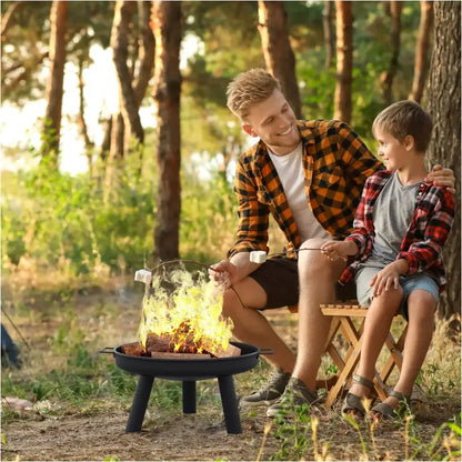 BukkitBow - Terras Vuurkorf / Camping Barbecue / Vuurschaal - Hittebestendige Coating - 61CM Doorsnede - Zwart