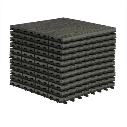 BukkitBow - Terrasplanken / Vlonderplanken - Houtlook - Snel Kliksysteem - Diverse Kleuren - 30x30cm - Set van 11 Stuks