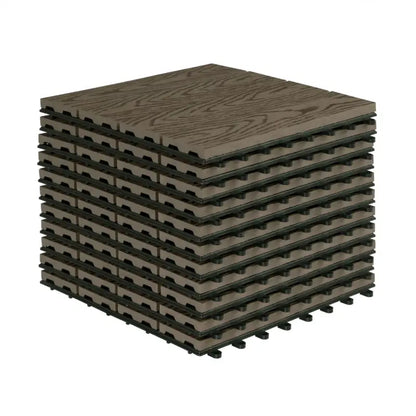 BukkitBow - Terrasplanken / Vlonderplanken - Houtlook - Snel Kliksysteem - Diverse Kleuren - 30x30cm - Set van 11 Stuks