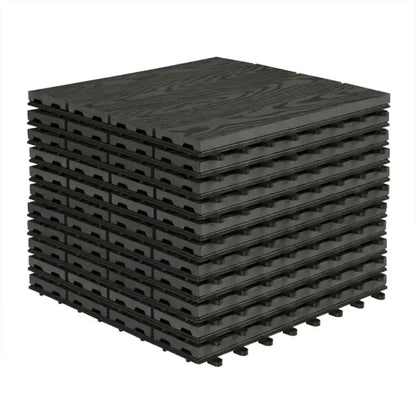 BukkitBow - Terrasplanken / Vlonderplanken - Houtlook - Snel Kliksysteem - Diverse Kleuren - 30x30cm - Set van 11 Stuks