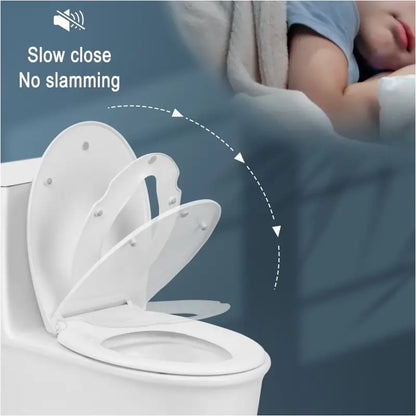 BukkitBow - Toiletbril met Softclose - Toiletbril / Toiletzitting Met Afneembaar Kinderzitje - Antibacterieel