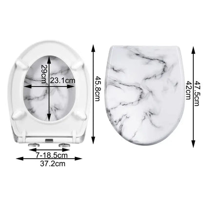 BukkitBow Toiletbril - Softclose & Antibacterieel - Marmerlook