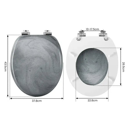 BukkitBow V6 - Softclose Toiletbril met Print - Antibacterieel