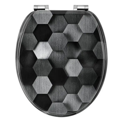 BukkitBow - Toiletbril met Softclose - Toiletbril / Toiletzitting met Print - Antibacterieel - V6