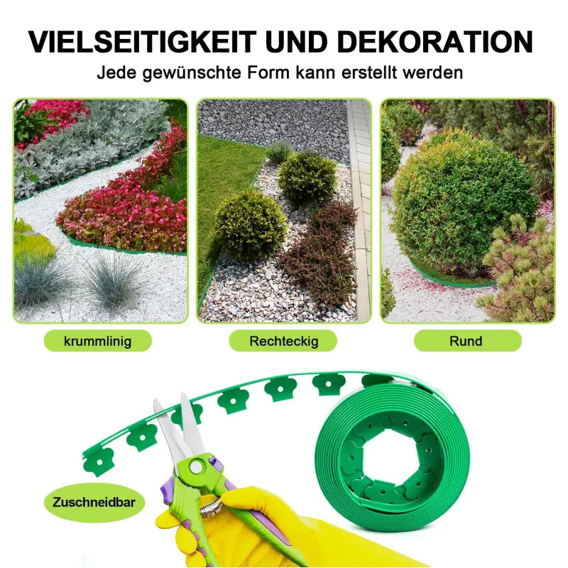 Zwarte tuinbouwring met bijpassende spijkers, geschikt voor tuinmeubilair en plantenbakken. Ook beschikbaar in groen en zilver voor diverse tuinprojecten.