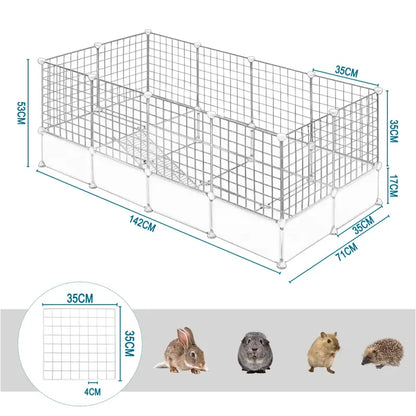 BukkitBow - Uitbreidbare Kleine Dierenren - Metaal Materiaal - Geschikt voor Binnen - 142x53x71cm