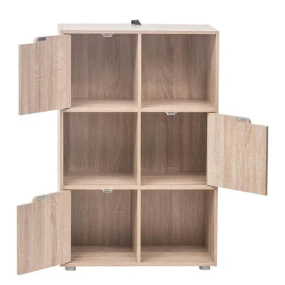 BukkitBow - Veelzijdige Boekenkast - 6 Kubusvakken - Ruimtebesparend Ontwerp - Eenvoudige Montage - 59.7x29.7x91 cm