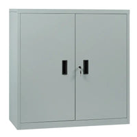 BukkitBow - Vergrendelbare Archiefkast - Metaal - Met Verstelbare Planken en Dubbele Deuren - 90x92x40 cm
