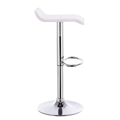 BukkitBow – Verstelbare Barkruk met Kunstleer Zitting – Chroom Staal – 62-84 cm Hoogte – 360° Draaibaar