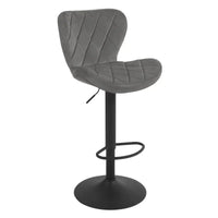 BukkitBow - Verstelbare Barkruk met Rugleuning - Vintage Imitatieleer/Velvet/Metaal - 360° Draaibaar