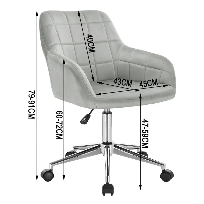 BukkitBow Verstelbare Kantoorstoel - Ergonomisch Comfort - 360° Draaibaar