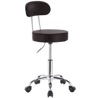 BukkitBow Verstelbare Kruk - Ergonomisch Comfort - Kunstleer & Chroom