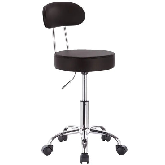 BukkitBow Verstelbare Kruk - Ergonomisch Comfort - Kunstleer & Chroom