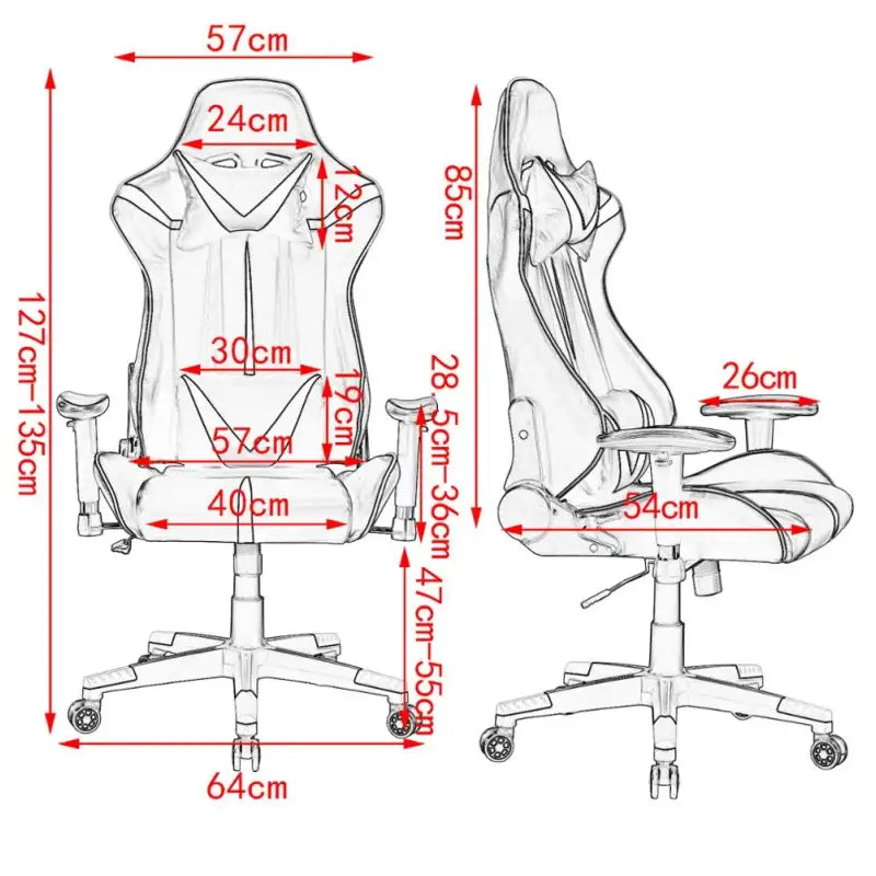 BukkitBow Verstelbare Racing Gamingstoel - Ergonomisch Comfort - 120kg Belasting