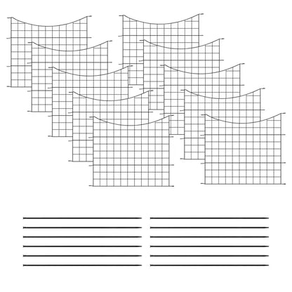 BukkitBow - Vijverhek / Tuinhek - Complete Set - Metalen Hekwerk - Gaashekwerk - Zwart