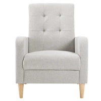 BukkitBow - Vleugelstoel / Fauteuil - met Armleuningen - Massief Houten Poten - Luxe Loungestoel - Linnen/Fluwelen Bekleding