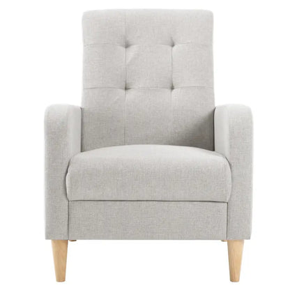 BukkitBow - Vleugelstoel / Fauteuil - met Armleuningen - Massief Houten Poten - Luxe Loungestoel - Linnen/Fluwelen Bekleding