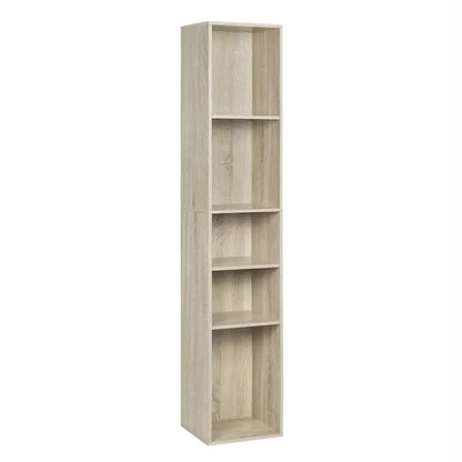 BukkitBow - Vrijstaande Boekenkast met 5 Kubussen - Vitrinekast / Organizer voor Woonkamer - 30x151x26cm
