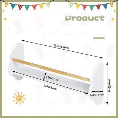 BukkitBow - Wandplanken voor Kinderen / Kinderkamer - Rechtopstaande Boekenplanken - Set van 3 Stuks