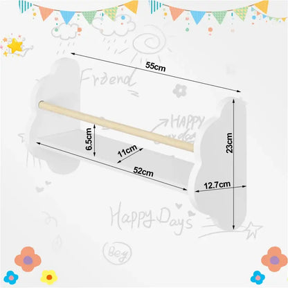 BukkitBow - Wandplanken voor Kinderen / Kinderkamer - Rechtopstaande Boekenplanken - Set van 3 Stuks
