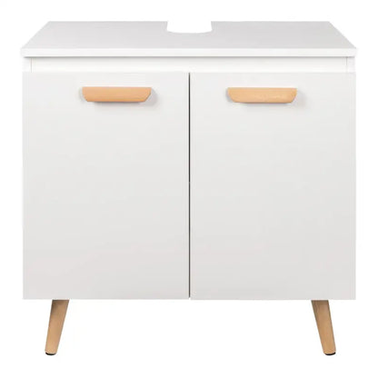 BukkitBow - Wastafel Kast / Badkamermeubel - Met Sifon Uitsparing - Vochtbestendig - Stevige Houten Poten - 60x40x60.5cm