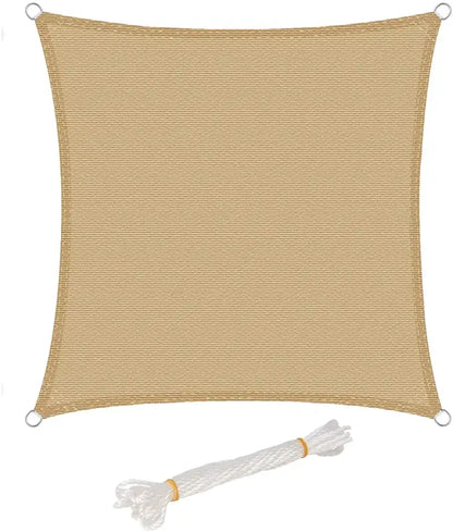 BukkitBow - Zonnescherm/Schaduwzeil - 180g/m² HDPE - Beschikbaar in Grijs, Crème, Zand - Keuze uit Driehoek, Vierkant, Rechthoek - UV-bescherming 50+