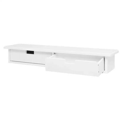 BukkitBow - Zwevende Wand / Boekenplank - Cd/Dvd Plank Met 2 Laden (65X10X15CM)