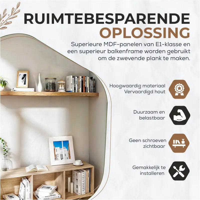 BukkitBow zwevende wandplank – productfoto 3