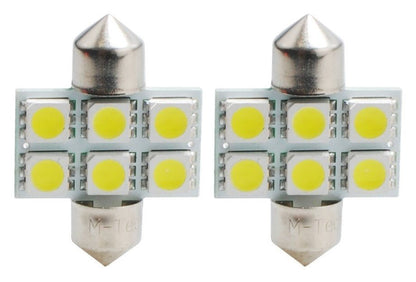 C5W 31mm autolamp 2 stuks wit | LED festoon SV8.5 1.44W - 12V DC