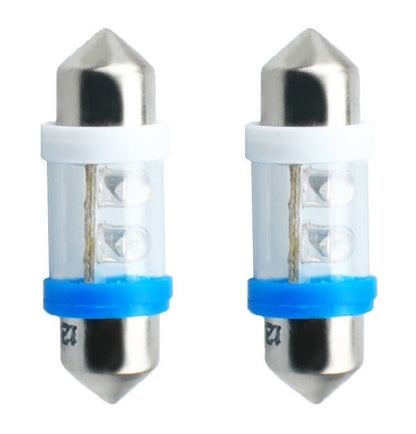 C5W 31mm autolamp 2 stuks blauw | LED festoon | SV8.5 0.49W - 12V DC