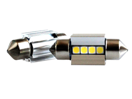 C5W 31mm autolamp 2 stuks | LED festoon | 4-SMD 2W - 6000K - heatsink | CAN-BUS 12V DC