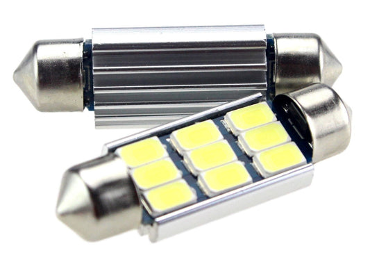 C5W 39mm autolamp 2 stuks | LED festoon | 9-SMD - 1.68W - 290 Lm - 6000K - heatsink | CAN-BUS 12 V DC