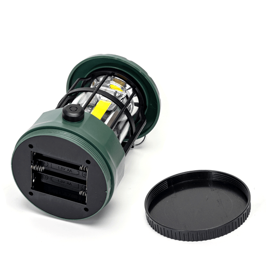 Comnox - Noodlamp met Handvat - Dimbaar LED Tentlamp op Batterijen - Warmwit Licht - Groen - Comfort & Veiligheid