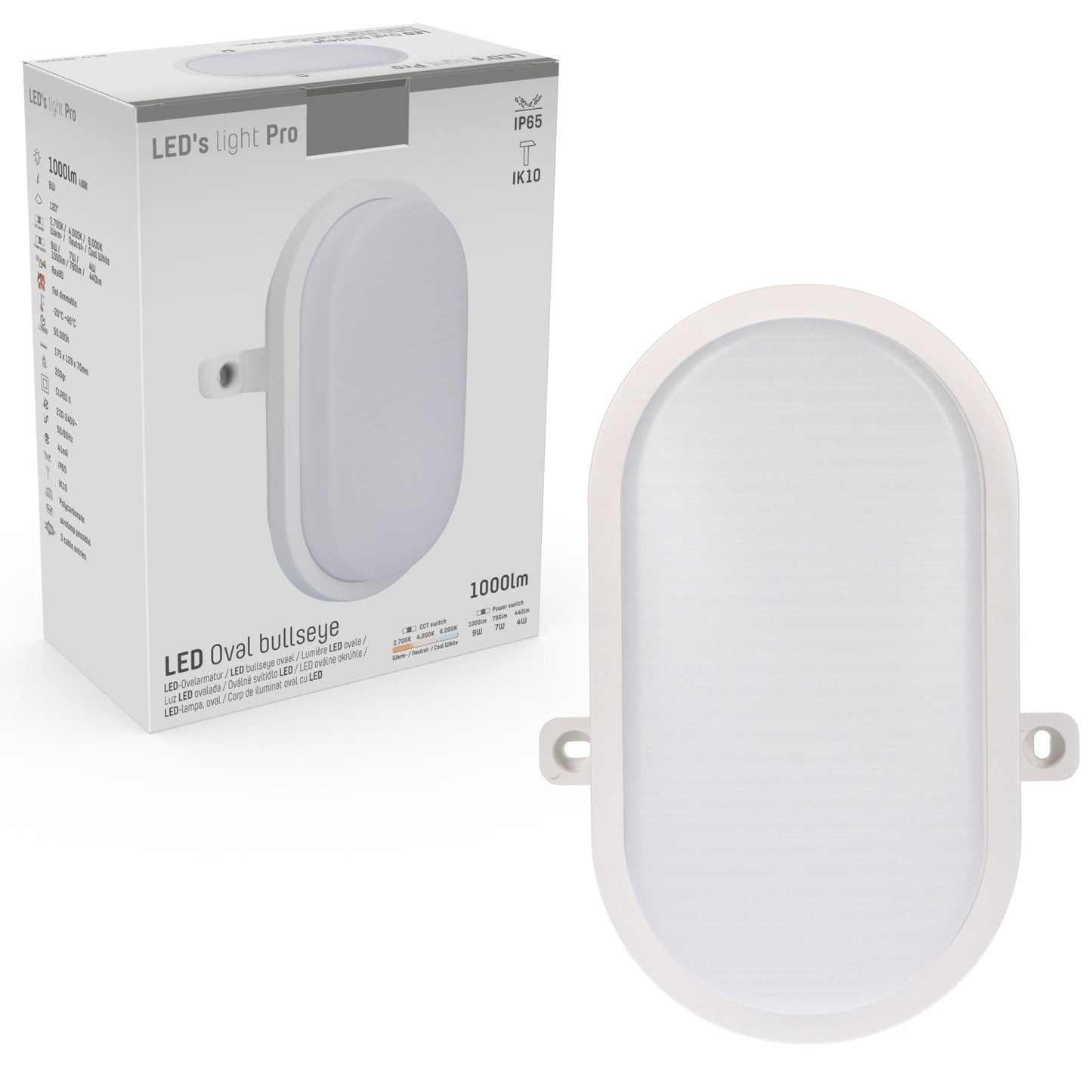 CCT Bull Eye Lamp voor plafond & wand - IP65 - Geschikt voor binnen en buiten - 18 cm