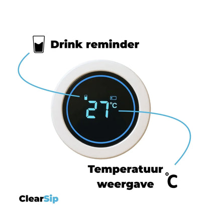 ClearSip | Slimme Waterfles – UV‑C zelfreinigend & drinkherinnering