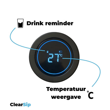 ClearSip | Slimme Waterfles – UV‑C zelfreinigend & drinkherinnering