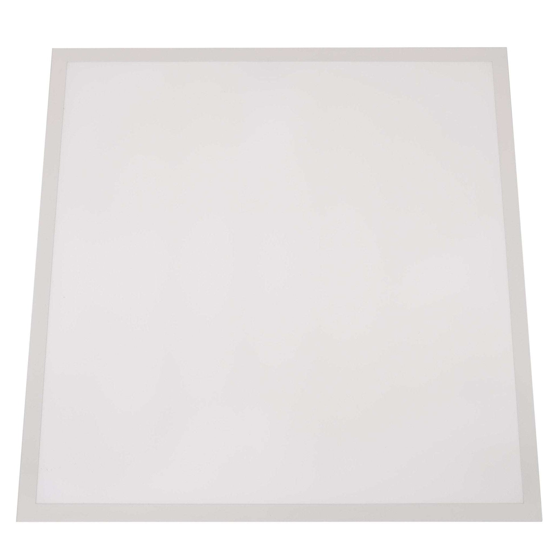 Een witte, vierkante plafondlamp met CCT-schakelaar voor 3000K, 4000K en 6000K kleurtemperatuur, geschikt voor moderne interieurs en kantoorverlichting.