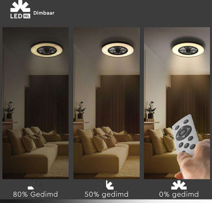 Comnox - Proventa 3D Air Plafondlamp met Ventilator - Optimale luchtcirculatie - 60cm – Plafondventilatoren – Comnox Company