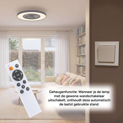 Comnox - Proventa 3D Air Plafondlamp met Ventilator - Optimale luchtcirculatie - 60cm – Plafondventilatoren – Comnox Company