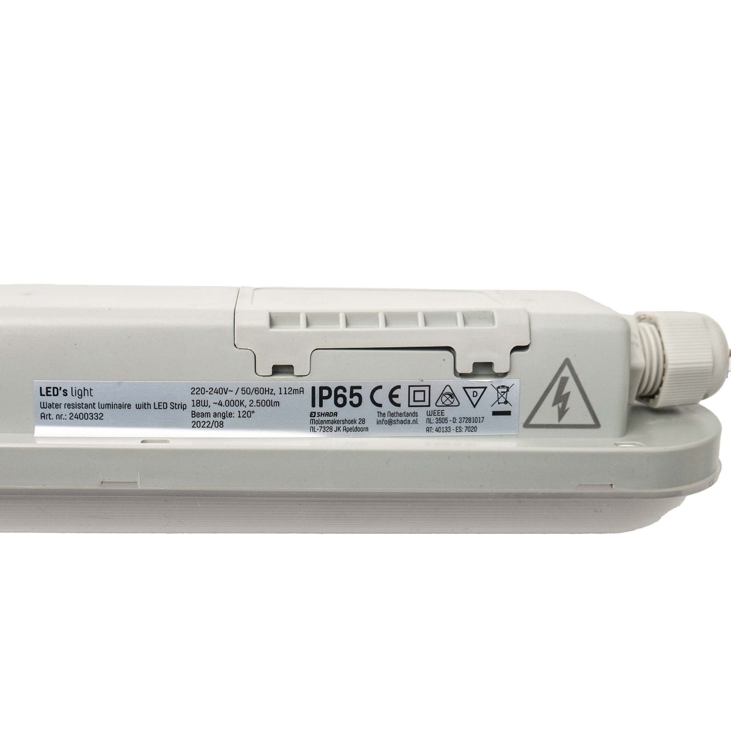 Set van 4 LED TL-armaturen – 120 cm – IP65