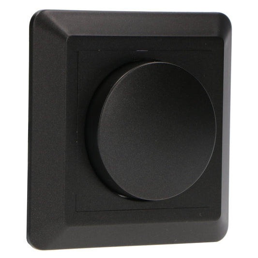 Comnox - LED's Light Complete Dimmerknop met Frame - Zwart - Stijlvol dimmen - Eenvoudige montage - 85x85mm - 0W - zwart