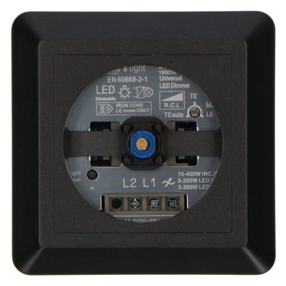 LED's Light Complete Dimmerknop met Frame - Zwart - Past in frames van GIRA, JUNG, Busch-Jaeger