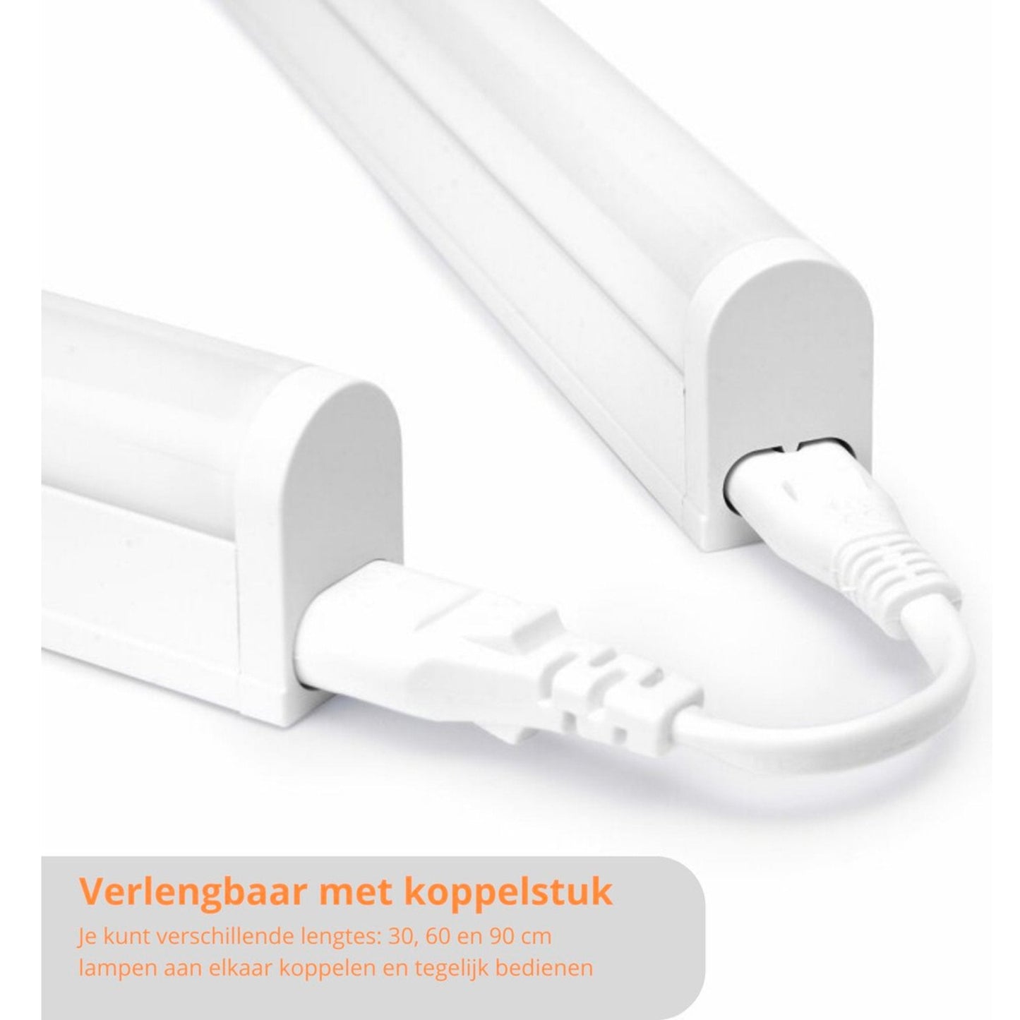 Complete LED Onderbouwverlichting 60 cm - Met koppelstuk en voeding - 4000K