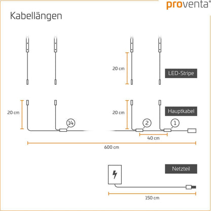 LED's Light Complete LED Trapverlichting Set - 15 treden x 80 cm - Lengte aanpasbaar - Warm wit licht