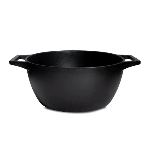 Comnox - CrushGrind KIM_BO 4-in-1 Gietijzeren Dutch Oven – Groot volume, veelzijdig gebruik – 6,4 L – 30 cm grilloppervlak – Dutch oven – 4‑in‑1