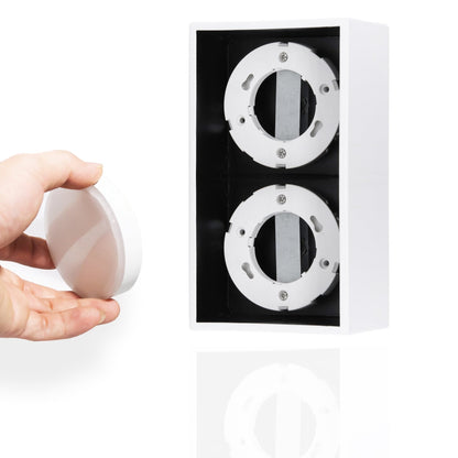 LED's Light Cube LED Plafondlamp - 2 lichtpunten - Draaibaar licht - Staal - 20 x 8 cm - Wit