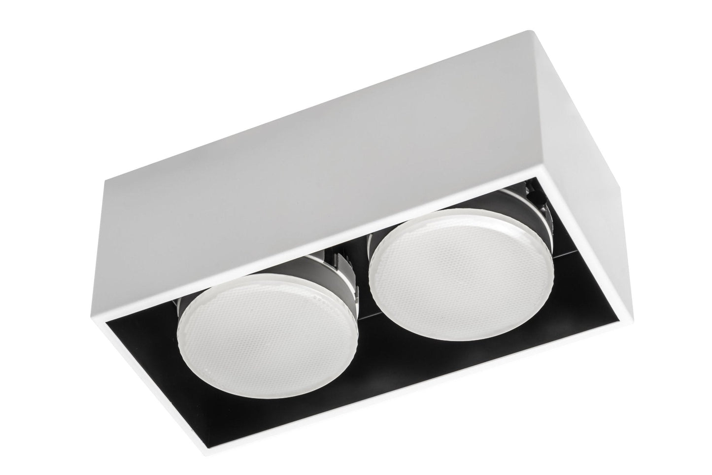 LED's Light Cube LED Plafondlamp - 2 lichtpunten - Draaibaar licht - Staal - 20 x 8 cm - Wit