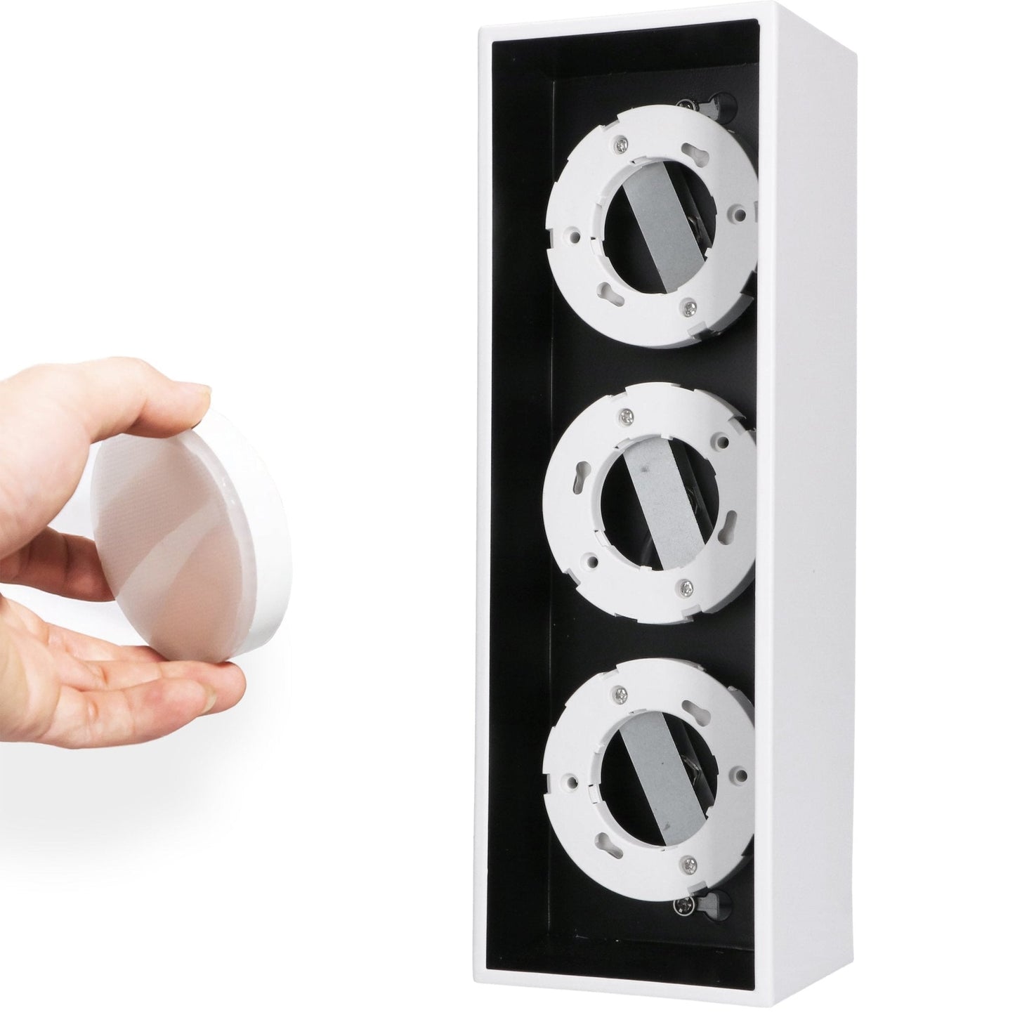 LED's Light Cube LED Plafondlamp - 3 lichtpunten - Draaibaar licht - Staal - 30 x 8 cm - Wit